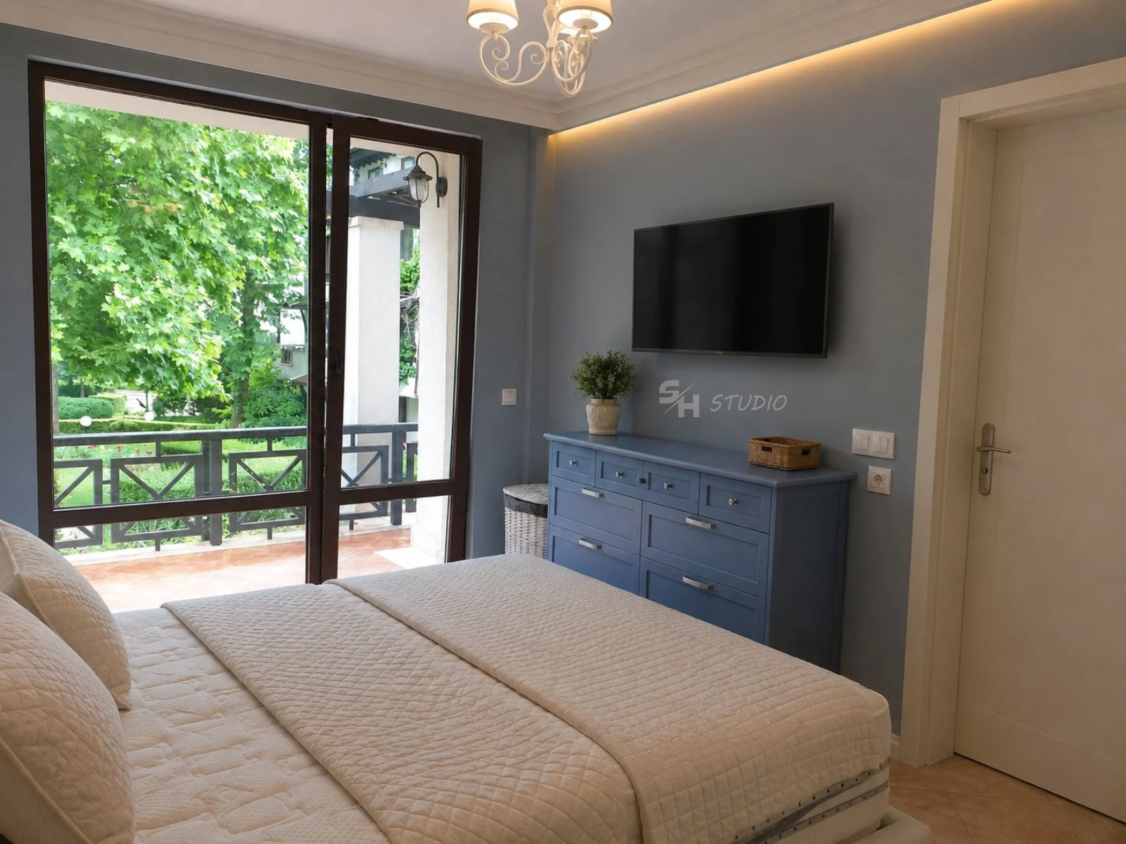 DIYT Apartment — master bedroom TV wall and built-in wardrobe