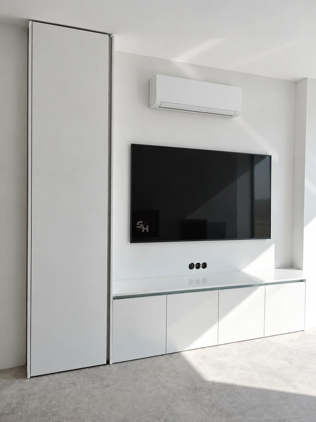 SHPI — living-room composition in gloss painted MDF