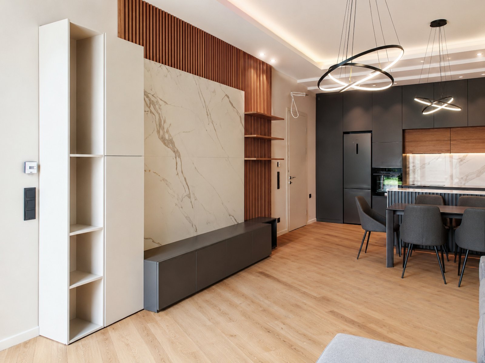 MMK Residence — open-plan kitchen, dining and living space